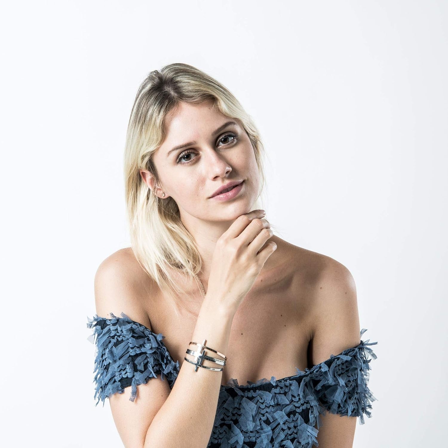 Christian Rose Gold Faith Bracelet for Women - Cross Baptism Bible Verse Jewelry - Stainless Steel Confirmation Gift for Mom, Daughter, Sister, Friends - Birthday, Christmas