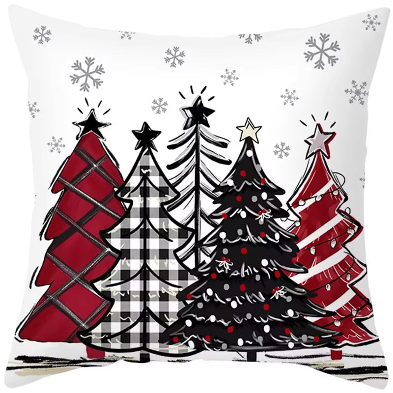 45Cm Christmas Cushion Cover Pillowcase 2025 Christmas Decorations for Home Ornament Xmas New Year Christmas Decor 2026 Noel