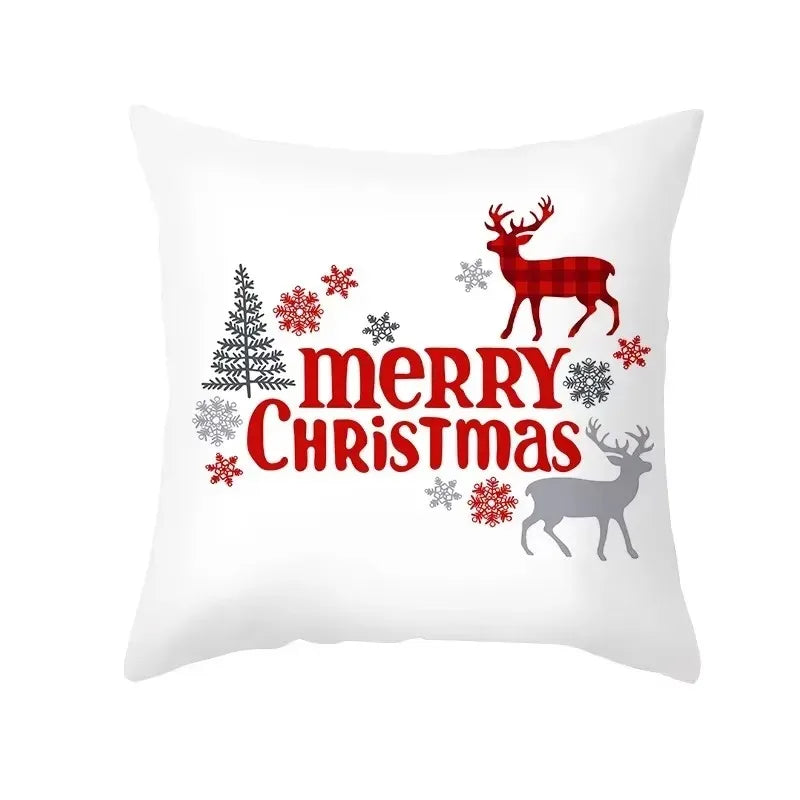 45Cm Christmas Cushion Cover Pillowcase 2025 Christmas Decorations for Home Ornament Xmas New Year Christmas Decor 2026 Noel