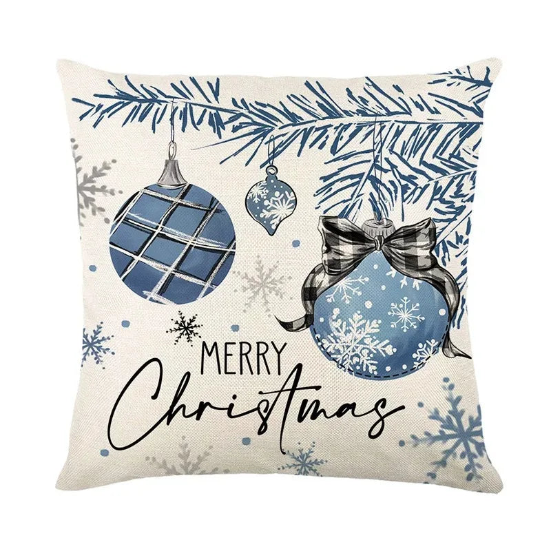 45Cm Christmas Cushion Cover Pillowcase 2025 Christmas Decorations for Home Ornament Xmas New Year Christmas Decor 2026 Noel