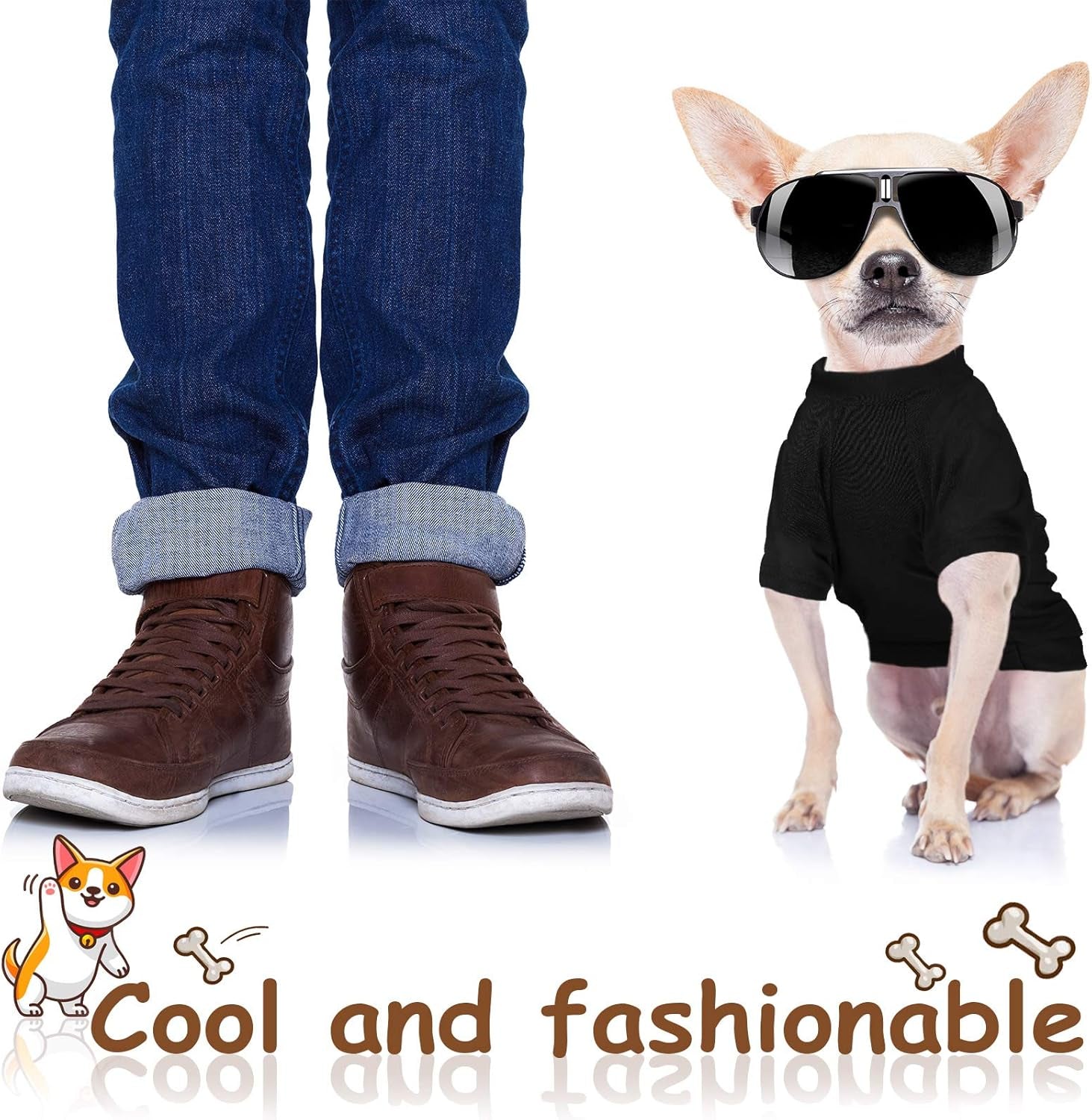 3 Pieces Dog Shirts Pet Shirts Pet Puppy Apparel Sweatshirt Elastic Breathable Dog T-Shirts for Small to Medium Dogs Puppy (M)