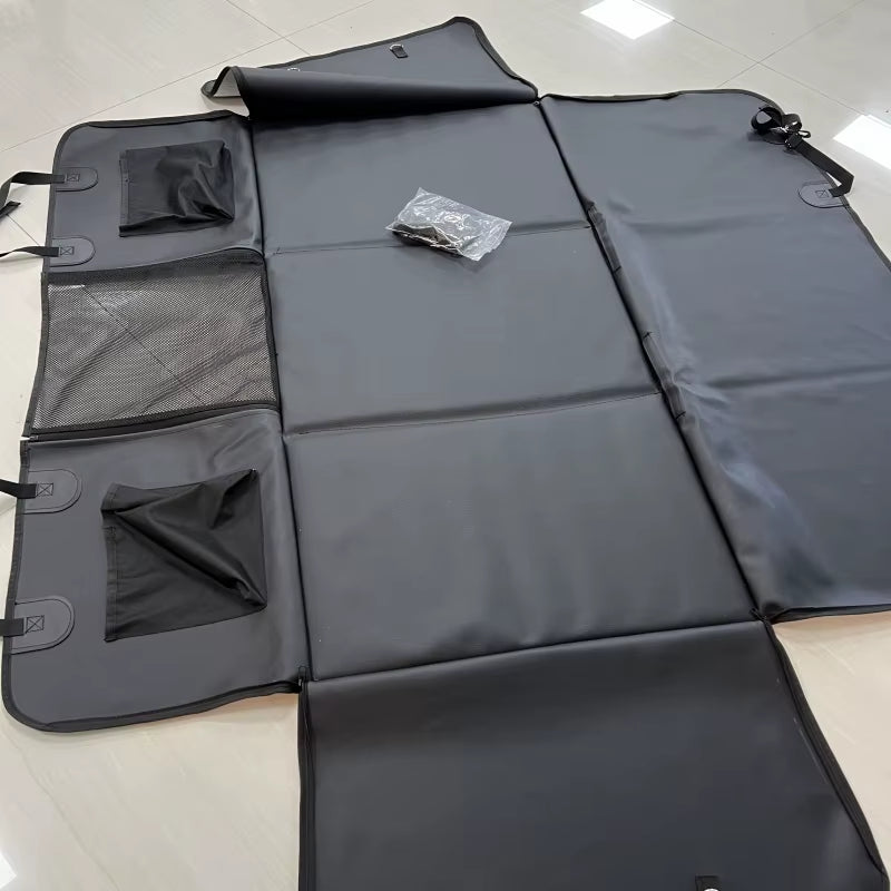 100% Waterproof PU Leather Dog Car Seat Cover for Back Seat with Hard Bottom Pet Backseat Cover Vehicle-Mounted Doghouse