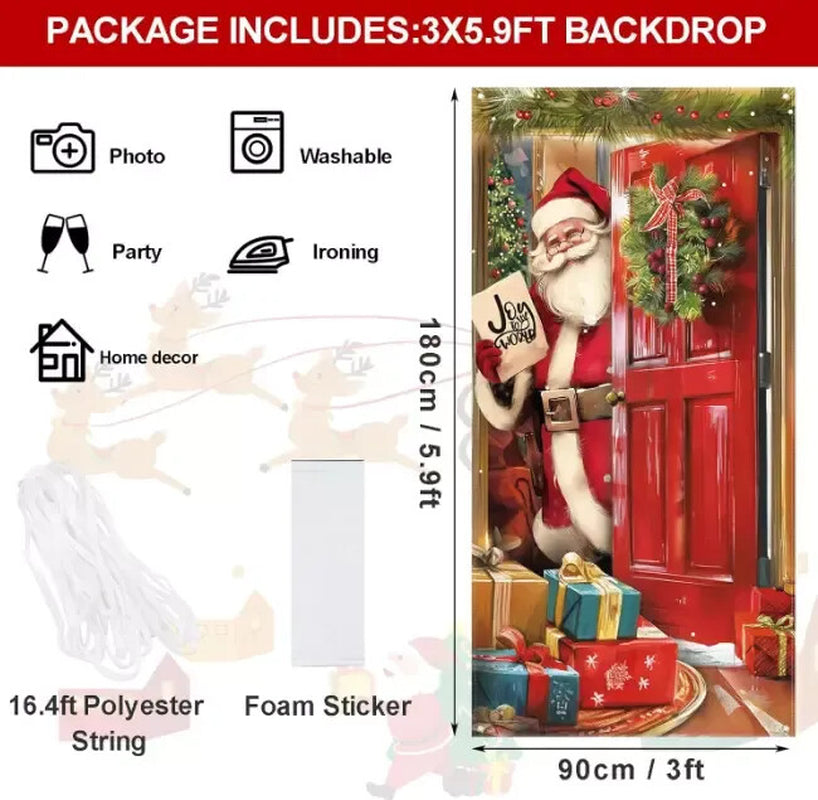 Christmas Door Decorations Christmas Door Cover Christmas Door Banner Christmas