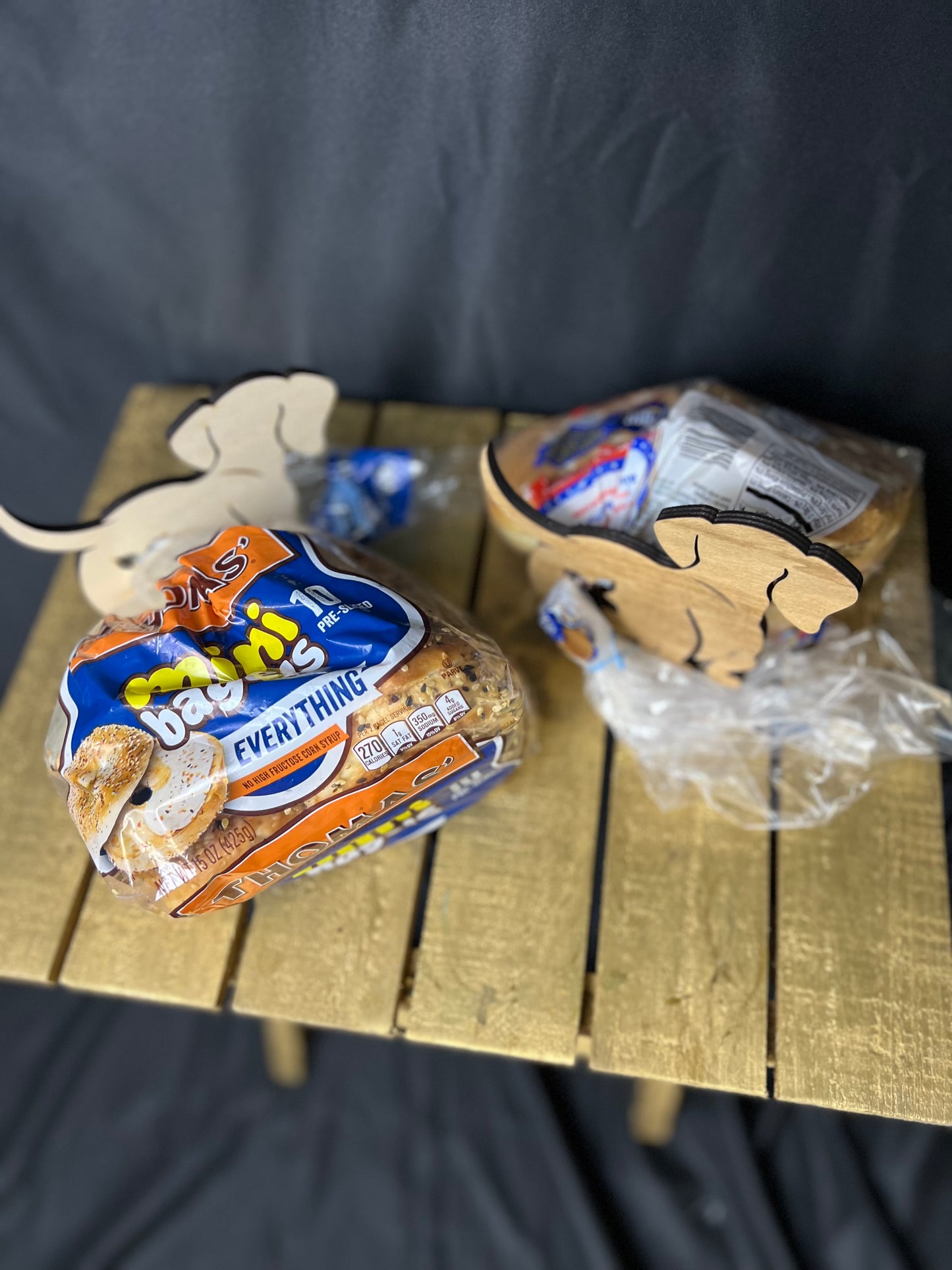 Wooden Bagel or Bread Holder