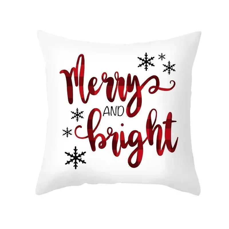 45Cm Christmas Cushion Cover Pillowcase 2025 Christmas Decorations for Home Ornament Xmas New Year Christmas Decor 2026 Noel
