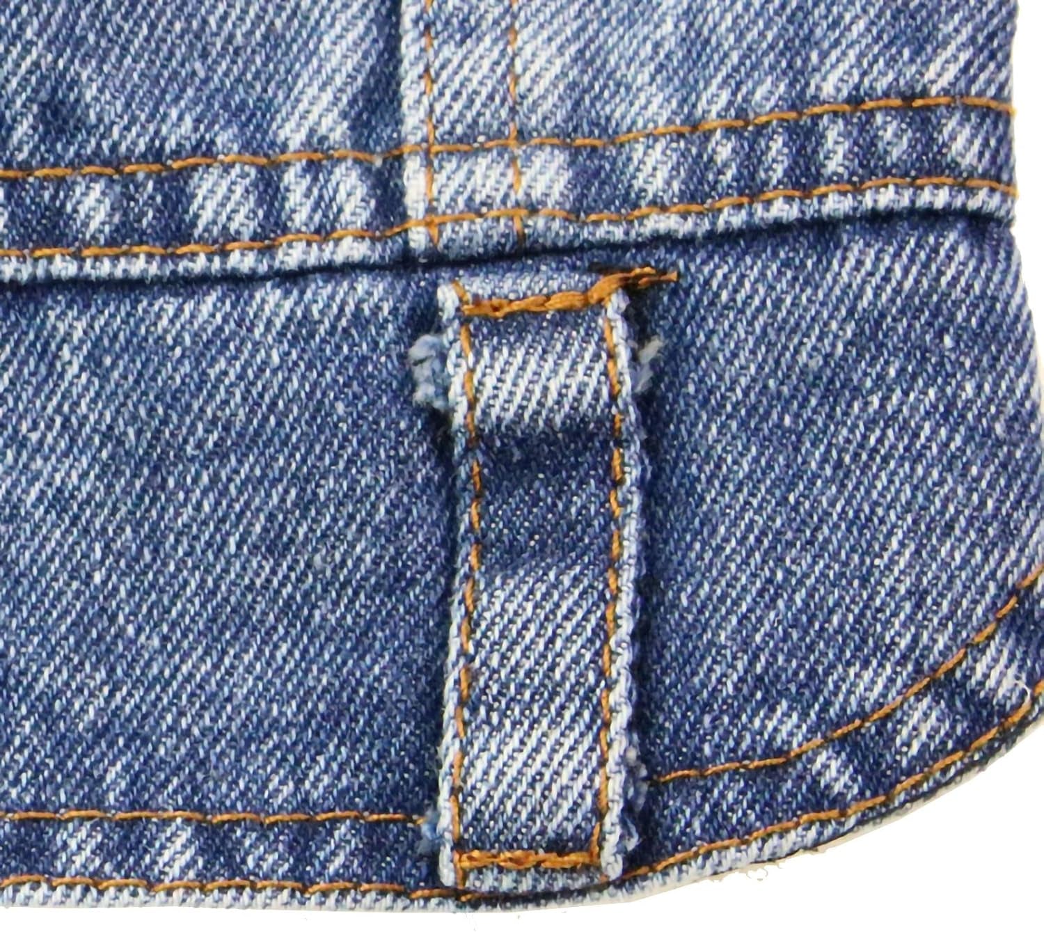 Vintage Washed Denim Dog Jeans Jacket - Cool Puppy Lapel Vests for Small & Medium Dogs & Cats