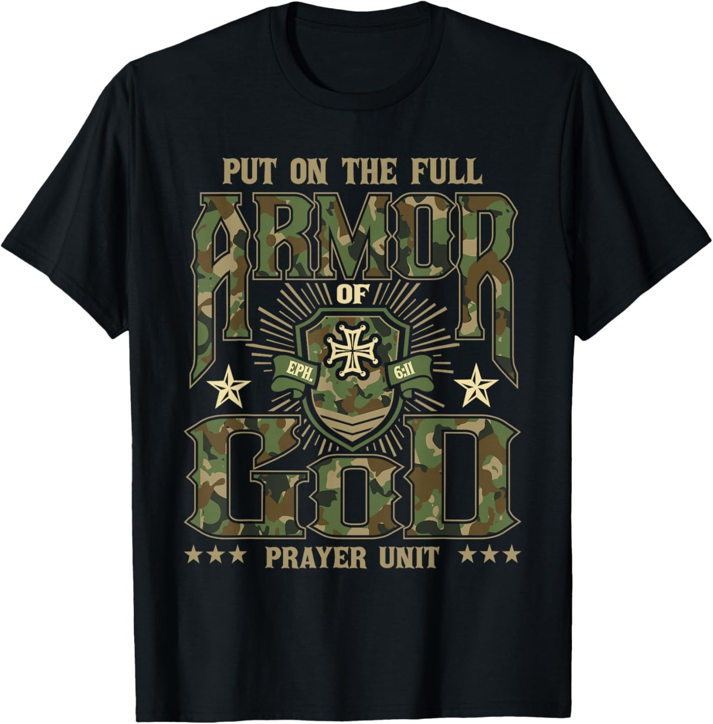 Put on the Full Armor of God - Christian Religious Bible T-Shirt
