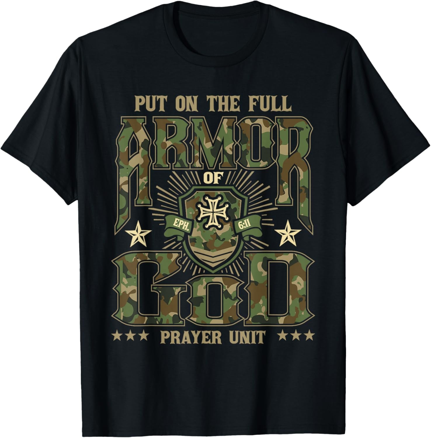 Put on the Full Armor of God - Christian Religious Bible T-Shirt