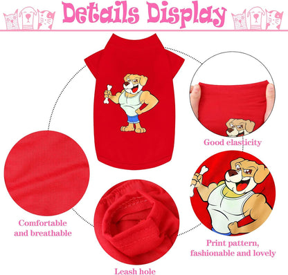 3 Pieces Dog Shirts Pet Shirts Pet Puppy Apparel Sweatshirt Elastic Breathable Dog T-Shirts for Small to Medium Dogs Puppy (M)