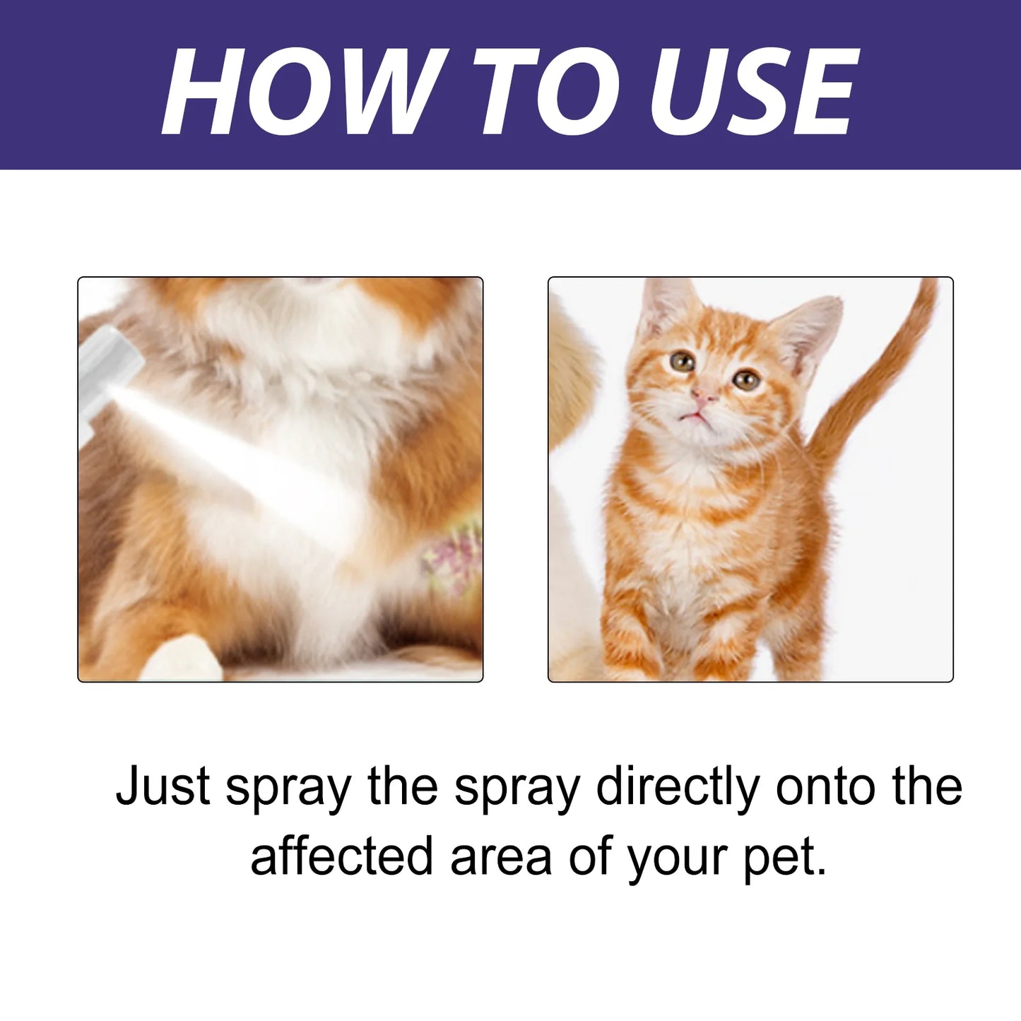 Pet Antibacterial Spray for Cats & Dogs, Skin & Wound Care, Itch Relief & Repair Solution