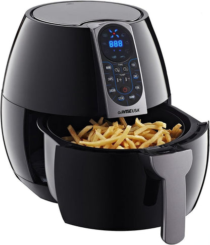 USA 3.7-Quart Programmable Air Fryer with 8 Cook Presets, GW22638 - Black