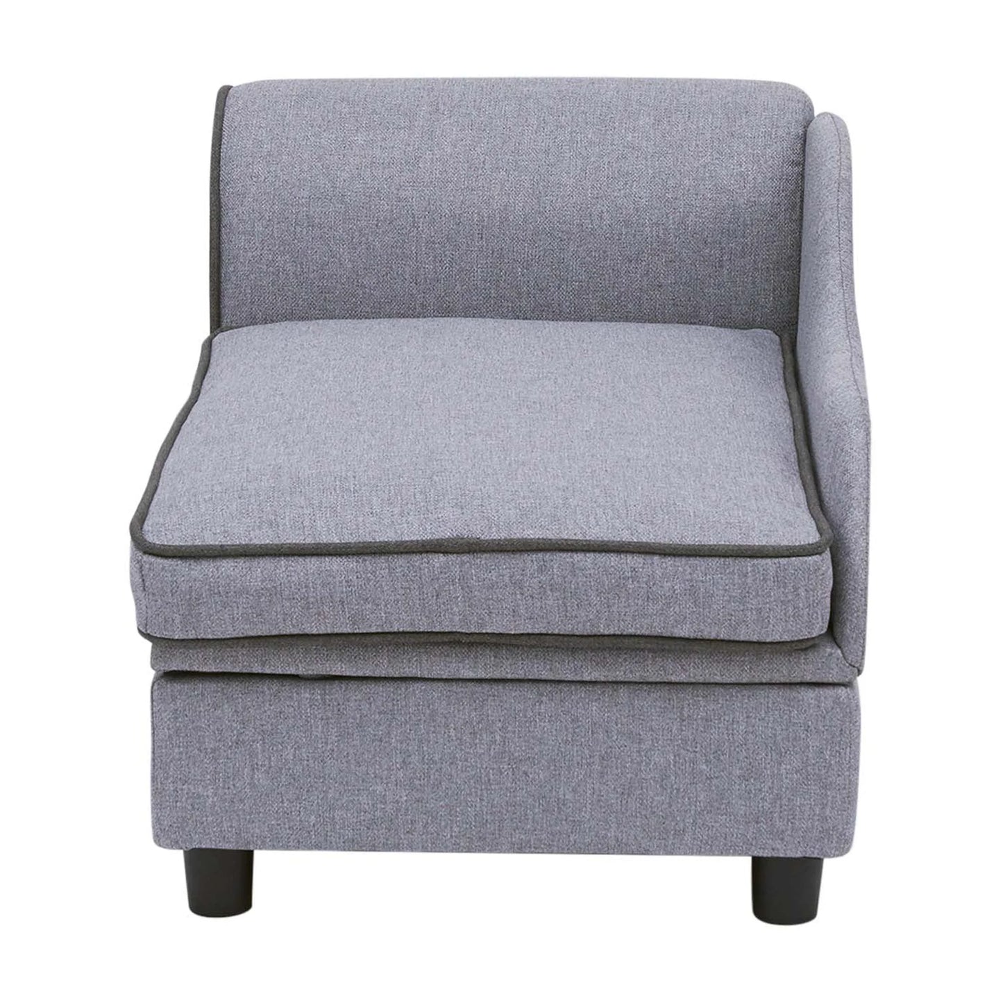 Ivan Chaise Lounge Dog Bed with Storage for Pets up to 66 Lbs, Gray