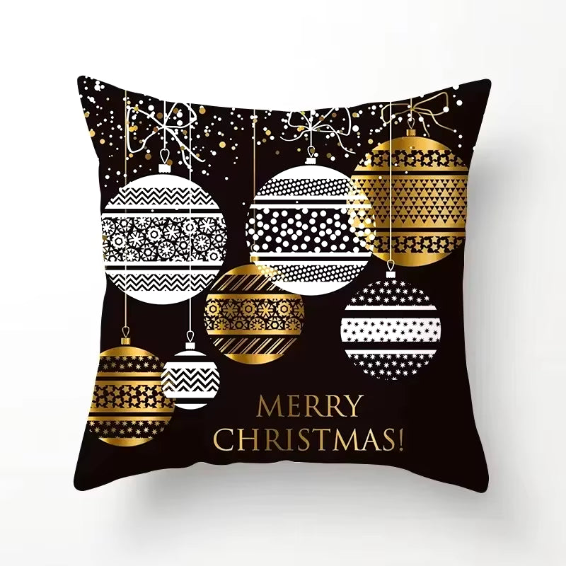 45Cm Christmas Cushion Cover Pillowcase 2025 Christmas Decorations for Home Ornament Xmas New Year Christmas Decor 2026 Noel