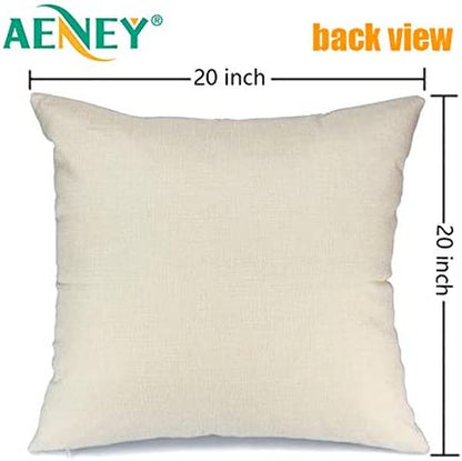 AENEY Buffalo Plaid Christmas Pillow Covers 20X20 Set of 4 Christmas Pillows Xmas Winter Holiday Throw Pillows Deer Farmhouse Christmas Decor Red Truck Christmas Decorations for Couch A265-20