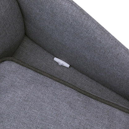 Ivan Chaise Lounge Dog Bed with Storage for Pets up to 66 Lbs, Gray