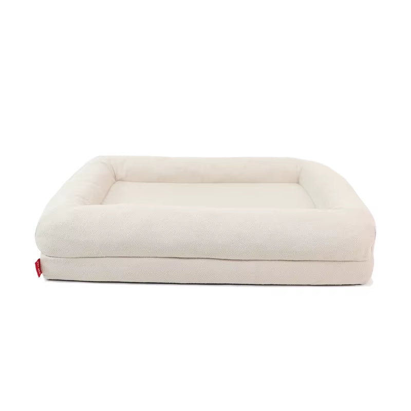 Orthopedic Memory Foam Dog Bed Velvet Pet Mat Thick Warm Breathable Waterproof Non-Slip Removable Cover Featuring Animal Pattern