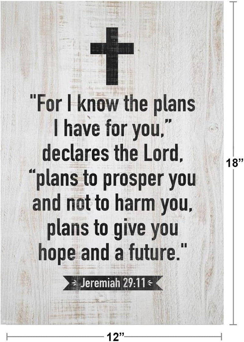 The Lord Has Plans for You Jeremiah 29 11 Bible Quote Spiritual Decor Motivational Poster Bible Verse Christian Wall Decor Inspirational Art Scripture Decor Cool Wall Art Print Poster 12X18