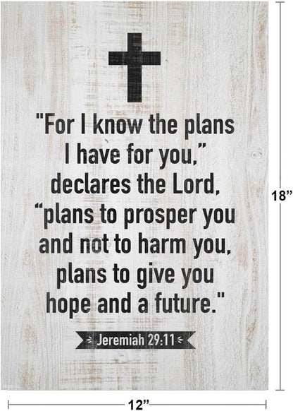The Lord Has Plans for You Jeremiah 29 11 Bible Quote Spiritual Decor Motivational Poster Bible Verse Christian Wall Decor Inspirational Art Scripture Decor Cool Wall Art Print Poster 12X18