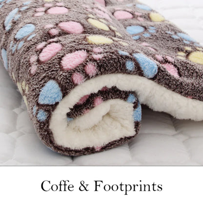 Soft Flannel Thickened Pet Soft Fleece Pad Pet Blanket Bed Mat for Puppy Dog Cat Sofa Cushion Home Rug Keep Warm Sleeping Cover