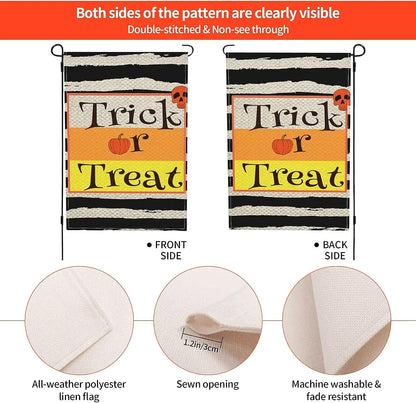 4 Pcs Garden Flags 12X18 Double Sided Seasonal Halloween Fall Thanksgiving Christmas Garden Yard Flags Signs Set for outside Decorations