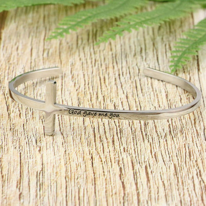 Christian Rose Gold Faith Bracelet for Women - Cross Baptism Bible Verse Jewelry - Stainless Steel Confirmation Gift for Mom, Daughter, Sister, Friends - Birthday, Christmas