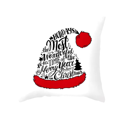 45Cm Christmas Cushion Cover Pillowcase 2025 Christmas Decorations for Home Ornament Xmas New Year Christmas Decor 2026 Noel