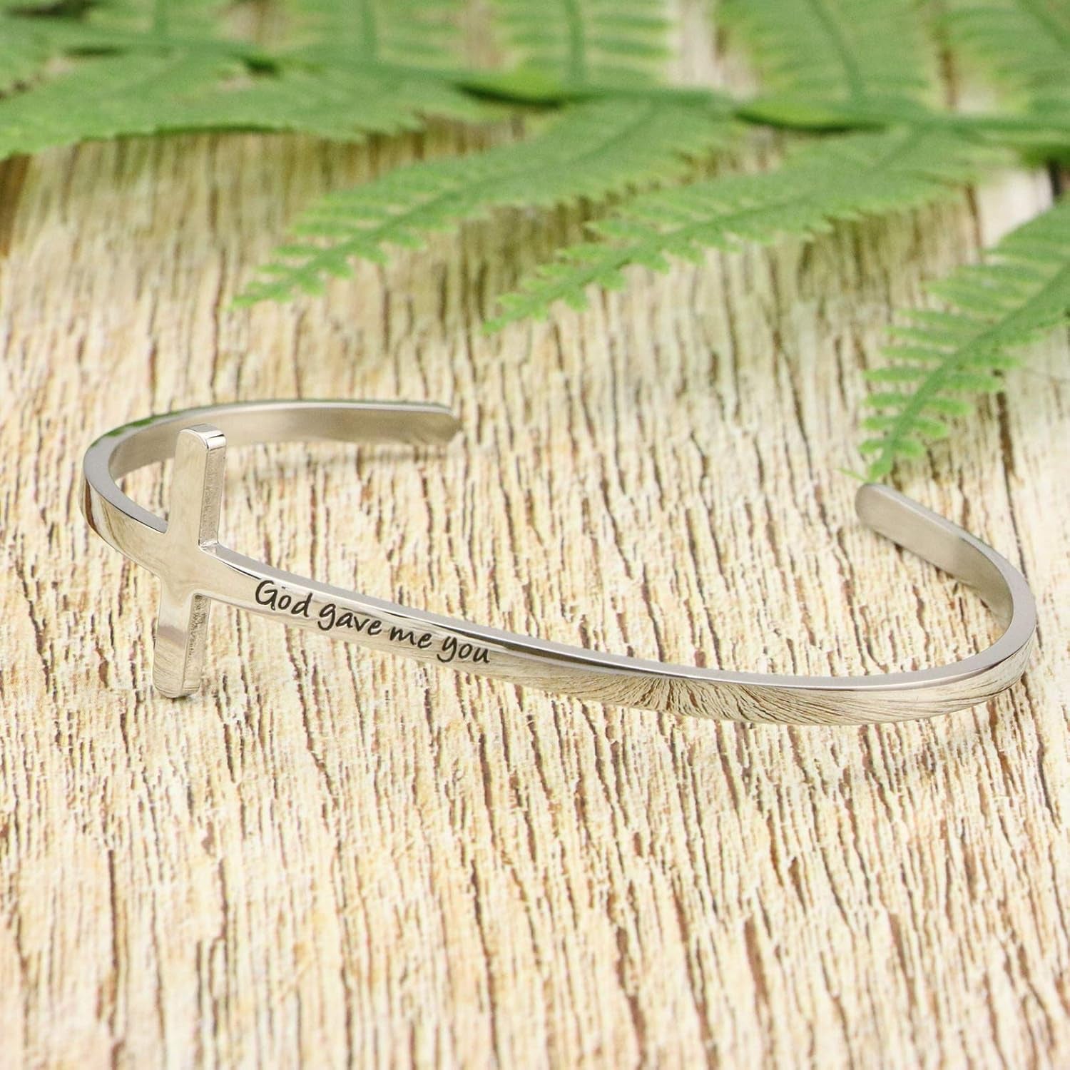 Christian Rose Gold Faith Bracelet for Women - Cross Baptism Bible Verse Jewelry - Stainless Steel Confirmation Gift for Mom, Daughter, Sister, Friends - Birthday, Christmas