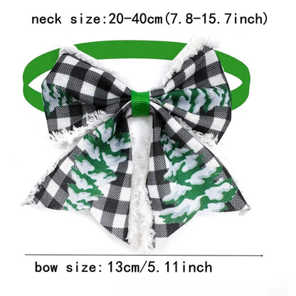 50Pcs Pet Supplies Christmas Dog Pets Bowties Plush Bows Adjustable Pets Supplies Dog Grooming Product Dog Bow Tie Neckties