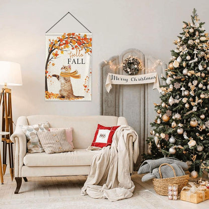 4 Pcs Garden Flags 12X18 Double Sided Seasonal Halloween Fall Thanksgiving Christmas Garden Yard Flags Signs Set for outside Decorations