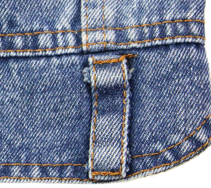 Vintage Washed Denim Dog Jeans Jacket - Cool Puppy Lapel Vests for Small & Medium Dogs & Cats