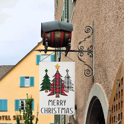 4 Pcs Garden Flags 12X18 Double Sided Seasonal Halloween Fall Thanksgiving Christmas Garden Yard Flags Signs Set for outside Decorations