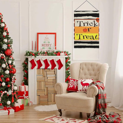 4 Pcs Garden Flags 12X18 Double Sided Seasonal Halloween Fall Thanksgiving Christmas Garden Yard Flags Signs Set for outside Decorations