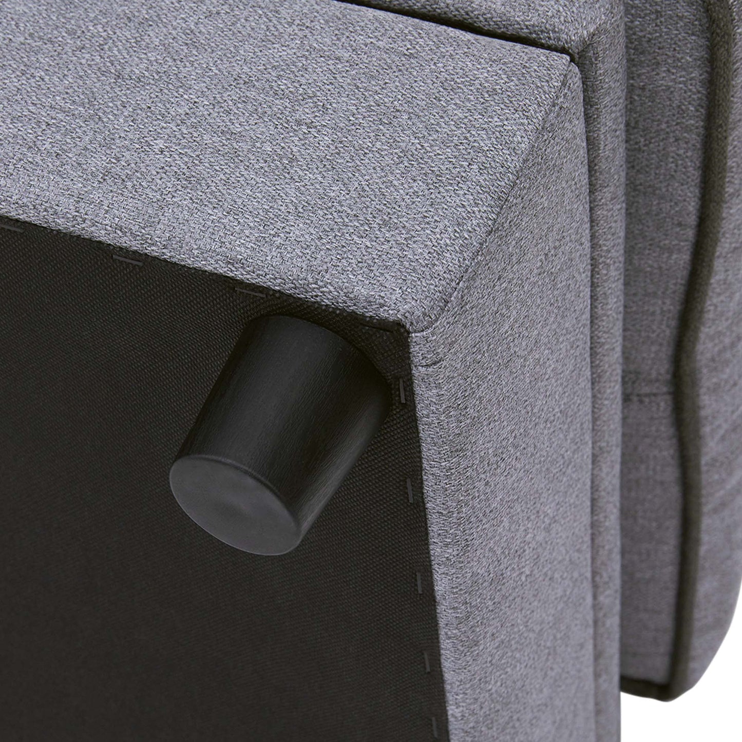 Ivan Chaise Lounge Dog Bed with Storage for Pets up to 66 Lbs, Gray