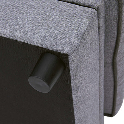 Ivan Chaise Lounge Dog Bed with Storage for Pets up to 66 Lbs, Gray